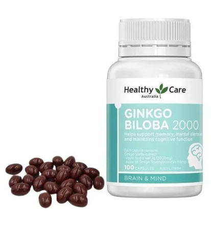  Thuốc Bổ Não Ginkgo Biloba Healthy Care 100 Viên 