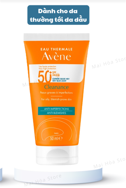  Kem chống nắng Avene Cleanance Ultra light Anti - Blemishes 50ml (da dầu, mụn) 