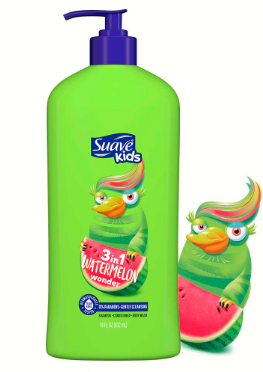  Sữa Tắm Gội Suave Kid 3 in 1 Watermelon Wonder (dưa hấu) 532ml 