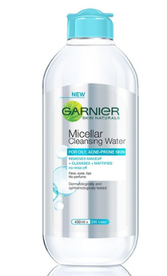  Tẩy Trang Garnier Micellar Cleansing Water For oily, Acne prone skin 400ml (xanh dương) 