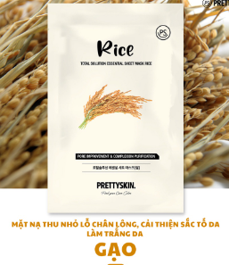  Mặt Nạ Dưỡng Da Pretty Skin Rice Total Solution Essential Sheet Mask 23g 