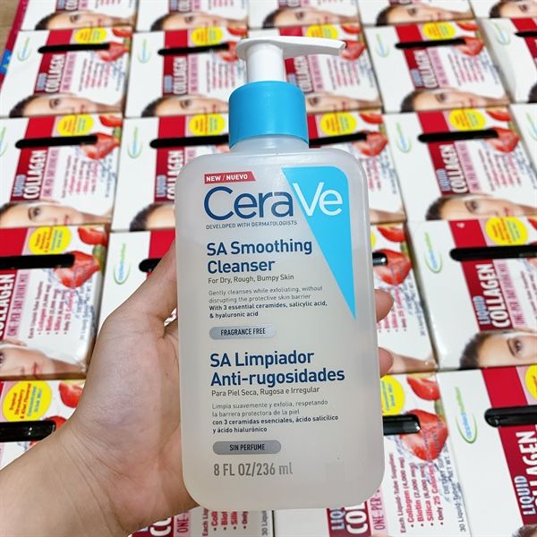  Sữa rửa mặt Cerave SA Smoothing Cleanser SA Limpiador Anti Rugosidades 236ml 