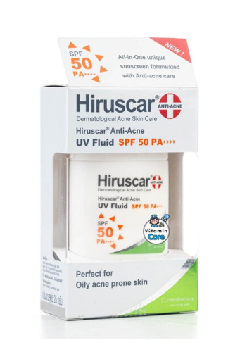  Kem Chống Nắng Hiruscar Anti Acne UV Fluid SPF 50 PA++++ 25g 