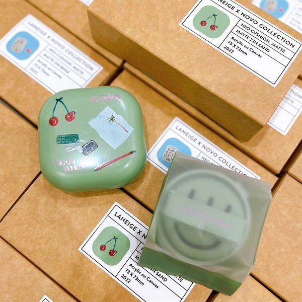  Phấn Nước Laneige x Novo spf42 Matte 23N sand (xanh lá) 