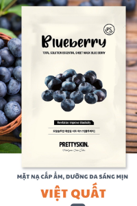  Mặt Nạ Pretty Skin Blueberry Total Solution Essential Seat Mask 23g 