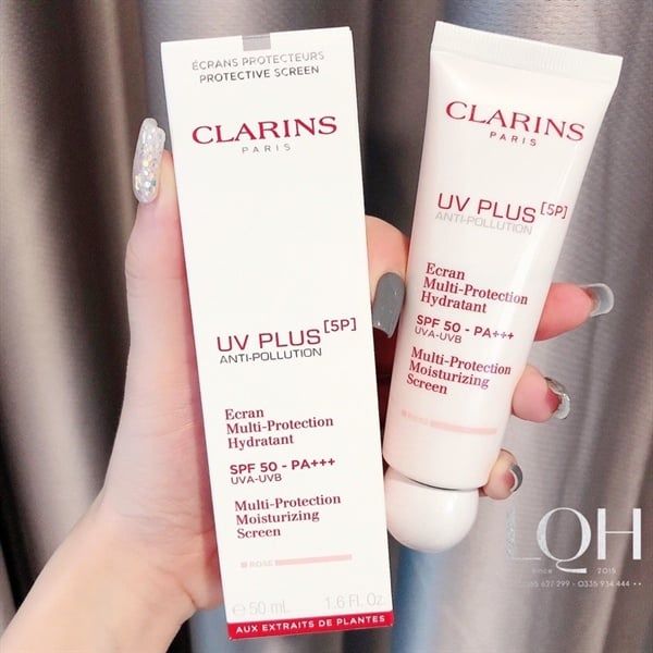  Kem Chống Nắng Clarins UV Plus Anti Pollution Rose SPF 50 PA +++ 50ml 