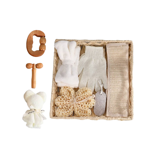  Bộ quà tặng giỏ tắm làm sạch và chăm sóc da 8 món 