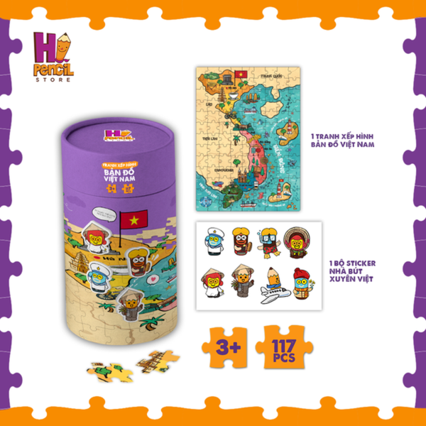  Bộ Xếp Hình Nhà Bút Bản Đồ Việt Nam 