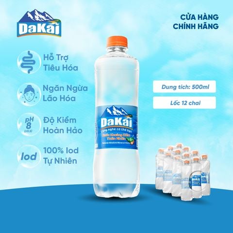  Nước khoáng kiềm Dakai - Lốc 12 chai 