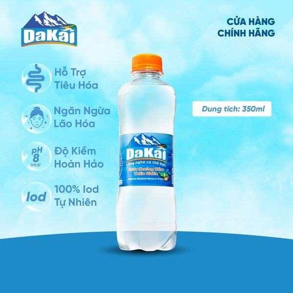  Nước khoáng kiềm Dakai 350ml - Thùng 24 chai 