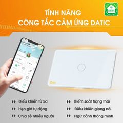 Công tắc cảm ứng Wifi Datic 1 Nút - Màu Đen/Trắng