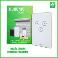 Công tắc cảm ứng Wifi Hunonic Cửa Cuốn, Hình Chữ Nhật - Màu Trắng