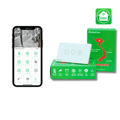 Công Tắc 3 Nút Bluetooth Mesh Liên Kết Nhà Vệ Sinh Thông Minh Màu Đen