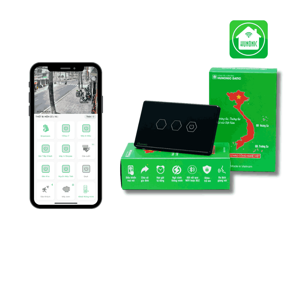 Công Tắc 3 Nút Bluetooth Mesh Liên Kết Nhà Vệ Sinh Thông Minh Màu Đen