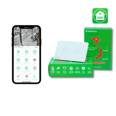 Công Tắc Cảm Ứng 2 Nút Bluetooth Mesh Hunonic Datic Màu Đen/Trắng