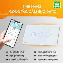 Công tắc cảm ứng Wifi Datic 3 Nút - Màu Đen/Trắng