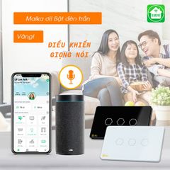 Công tắc cảm ứng Wifi Datic 3 Nút - Màu Đen/Trắng