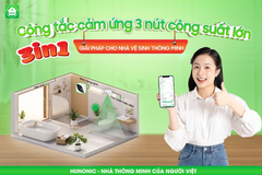 Công Tắc Wifi 3 Nút Liên Kết Nhà Vệ Sinh Thông Minh Màu Đen/Trắng