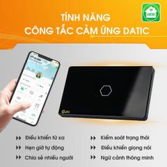 Công tắc cảm ứng Wifi Datic 1 Nút - Màu Đen/Trắng