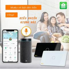 Công tắc cảm ứng Wifi Datic 1 Nút - Màu Đen/Trắng