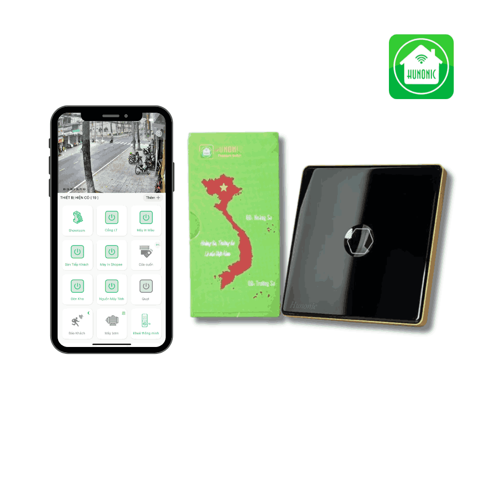 Công tắc cảm ứng BLE Premium 1 Nút - Màu Đen