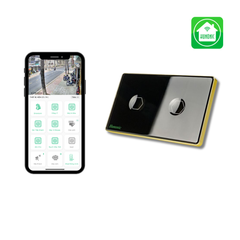 Công tắc cảm ứng BLE Premium 2 Nút - Màu Đen