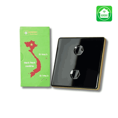 Công tắc cảm ứng BLE Premium 2 Nút - Màu Đen