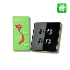 Công tắc cảm ứng BLE Premium 4 Nút - Màu Đen