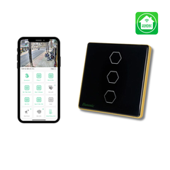 Công tắc cảm ứng BLE Luxury 3 Nút - Màu Đen/Trắng