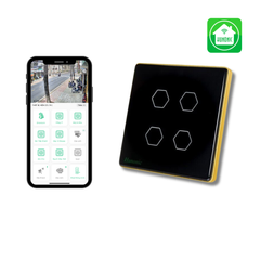Công tắc cảm ứng BLE Luxury 4 Nút - Màu Đen/Trắng