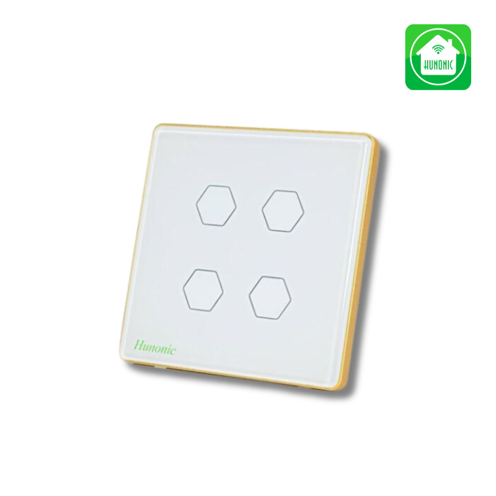 Công tắc cảm ứng BLE Luxury 4 Nút - Màu Đen/Trắng