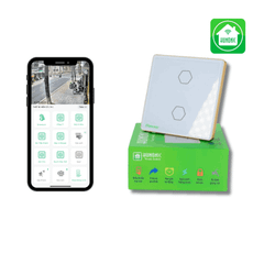 Công tắc cảm ứng Wifi Hunonic 2 Nút - Màu Đen/Trắng