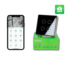 Công tắc cảm ứng Wifi Hunonic 4 Nút - Màu Đen/Trắng