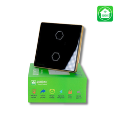 Công tắc cảm ứng Wifi Hunonic 2 Nút - Màu Đen/Trắng