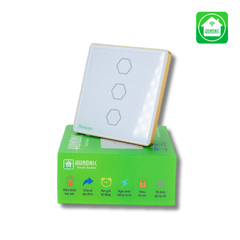 Công tắc cảm ứng Wifi Hunonic 3 Nút - Màu Đen/Trắng