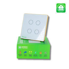 Công tắc cảm ứng Wifi Hunonic 4 Nút - Màu Đen/Trắng