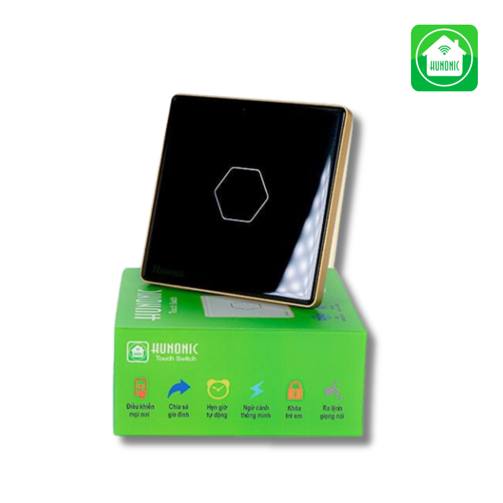 Công tắc cảm ứng Wifi Hunonic CSL - Màu Đen/Trắng