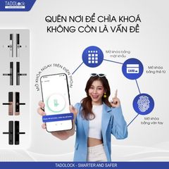 KHÓA THÔNG MINH TADOLock Cửa gỗ (Vàng hồng cổ điển)