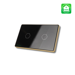 Công tắc cảm ứng Wifi Hunonic 2 Nút - Màu Đen/Trắng