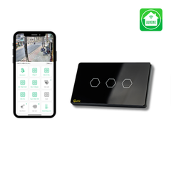 Công tắc cảm ứng Wifi Datic 3 Nút - Màu Đen/Trắng