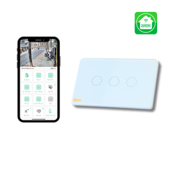 Công tắc cảm ứng Wifi Datic 3 Nút - Màu Đen/Trắng