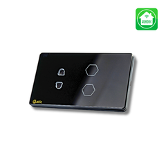 Công tắc cảm ứng Wifi Datic 2 Nút 1 Ổ - Màu Đen/Trắng