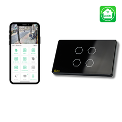 Công tắc cảm ứng Wifi Datic 4 Nút - Màu Đen/Trắng
