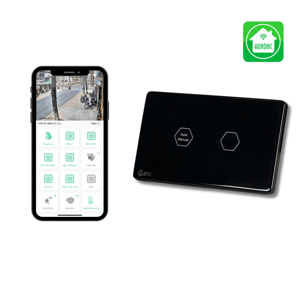 Công Tắc Cảm Ứng Wifi Datic Cầu Thang Phụ - Màu Đen/Trắng