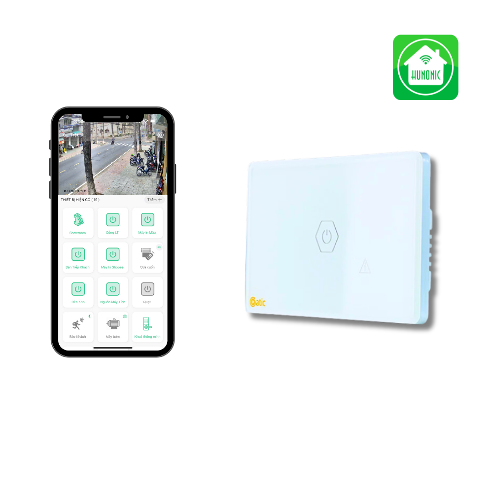 Công Tắc Chống Giật Bình Nóng Lạnh Datic - Màu Đen/Trắng