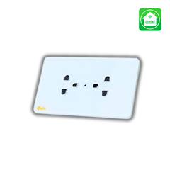 Ổ cắm Datic có tiếp địa - Màu Đen/Trắng