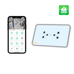 Ổ cắm Datic có tiếp địa - Màu Đen/Trắng