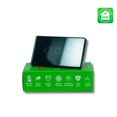 Công Tắc Cảm Ứng 3 Nút Wifi Hunonic Datic Màu Đen/Trắng