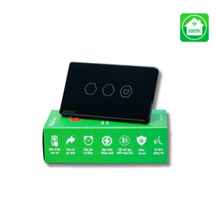 Công Tắc Wifi 3 Nút Liên Kết Nhà Vệ Sinh Thông Minh Màu Đen/Trắng
