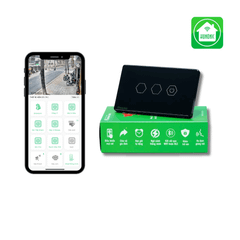 Công Tắc Wifi 3 Nút Liên Kết Nhà Vệ Sinh Thông Minh Màu Đen/Trắng
